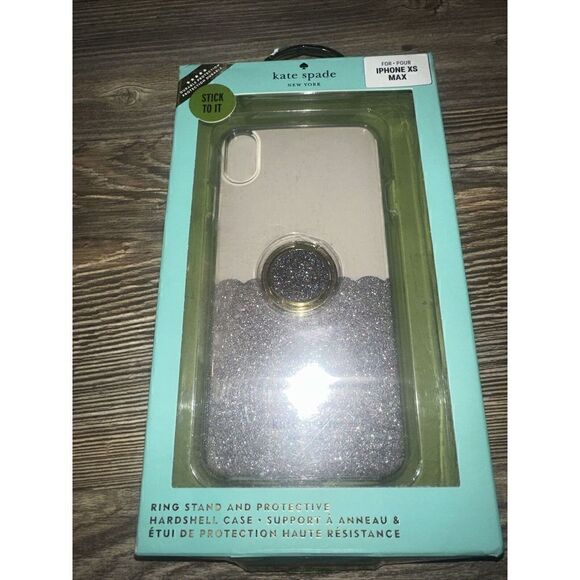 Kate Spade Protective HardShell Case + Ring For iPhone XS Max 6.5" Screen Clear - Picture 2 of 3